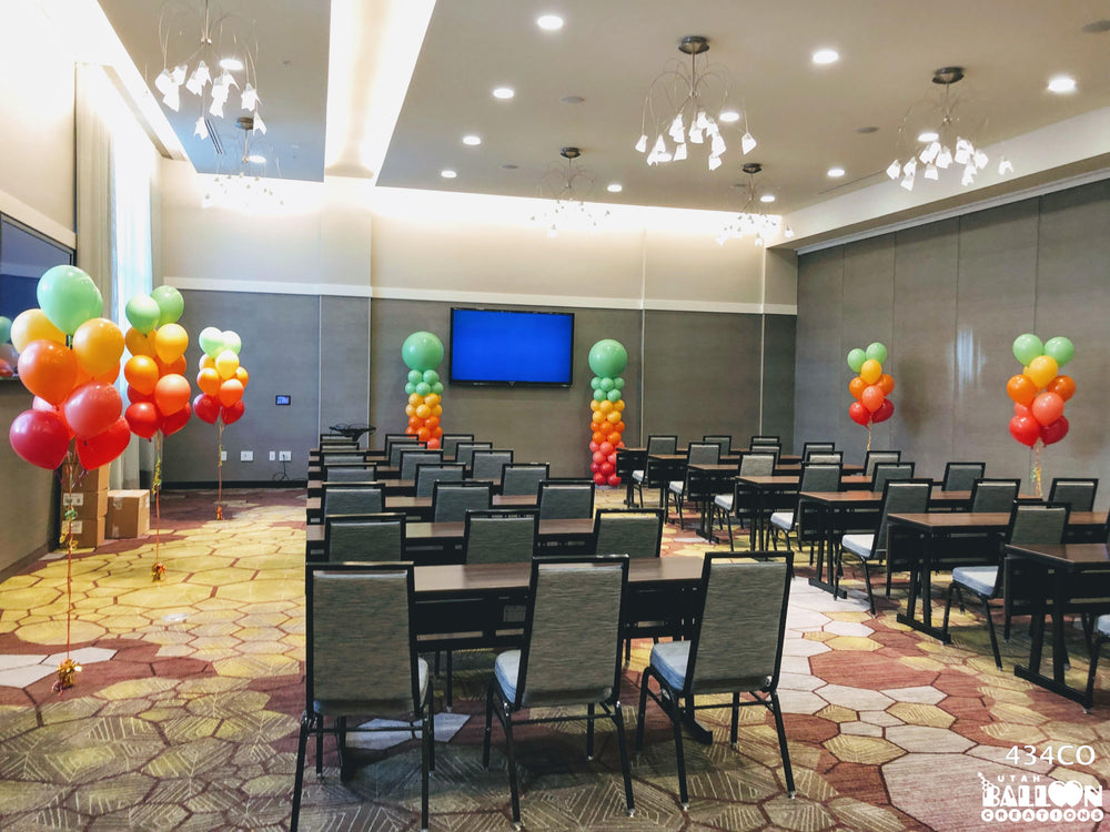 corporate-meeting-column-bouquets-utah-balloons
